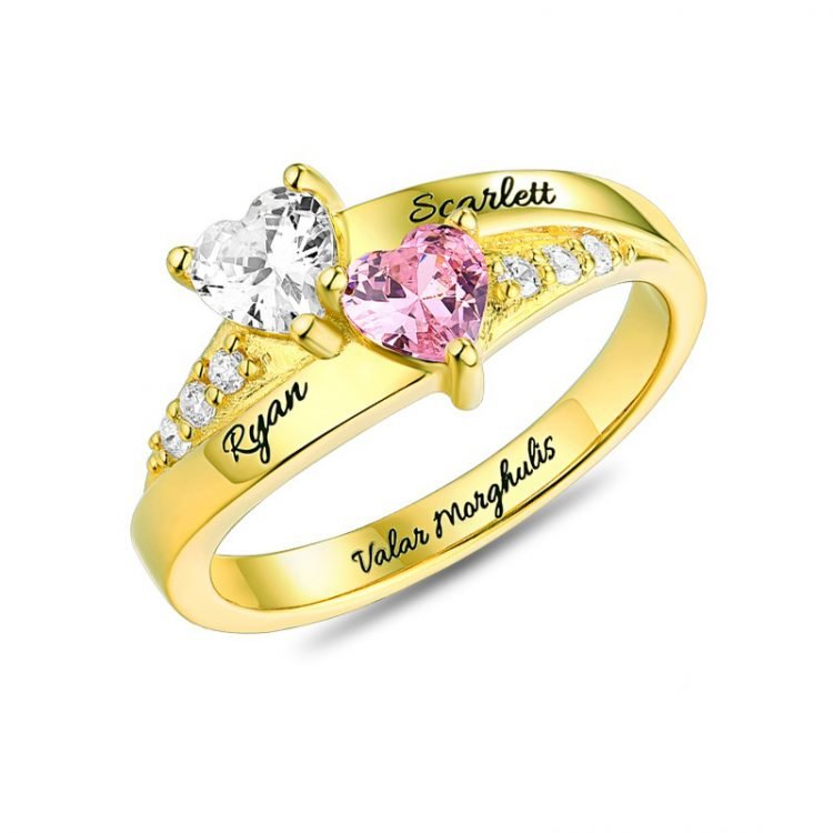 Couple Birthstone Ring