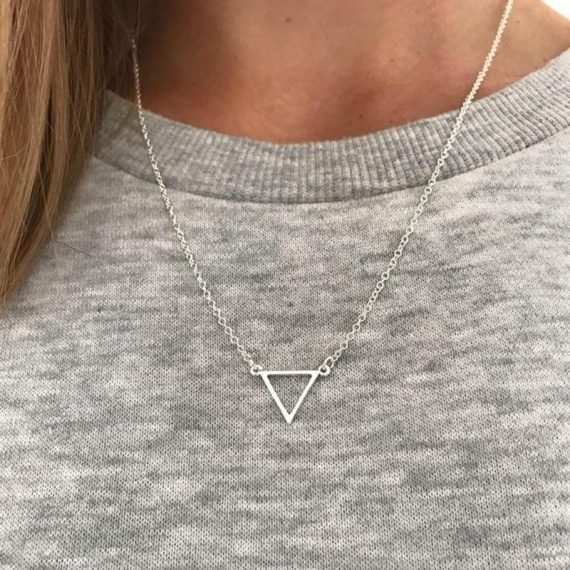 Minimalist Geometric triangle necklace for women fashion trendy simple collier bijoux collar joyeria