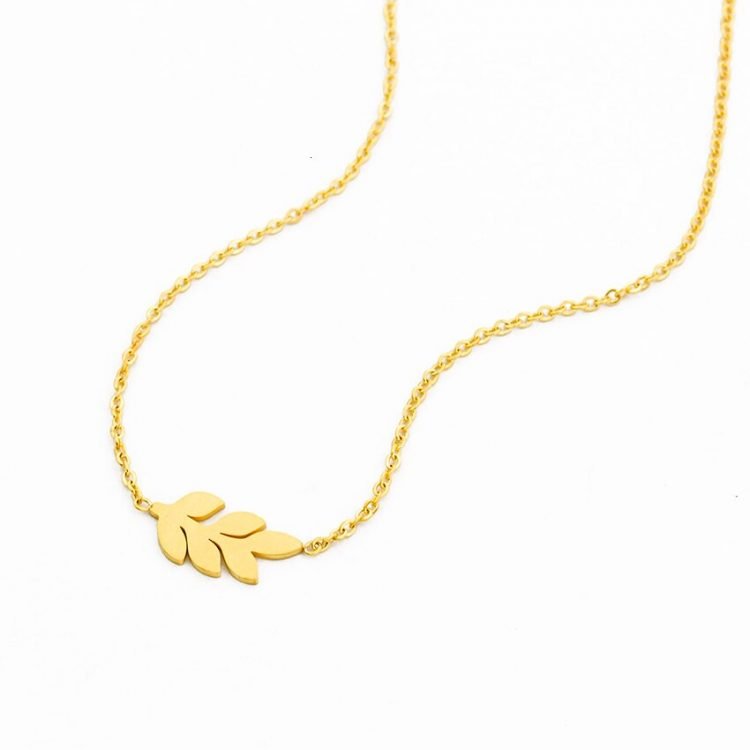 laurel leaf necklace for women