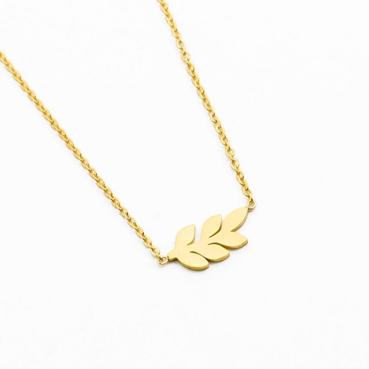 leaf necklace for women with minimalist simple birthday gift