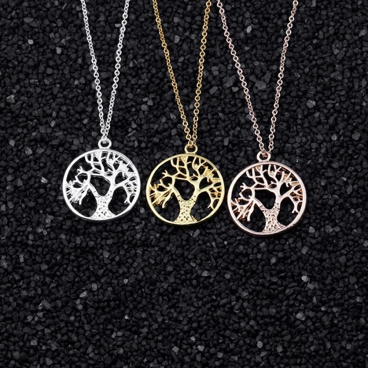 tree of life necklace for organic nature lovers minimalist small pendant