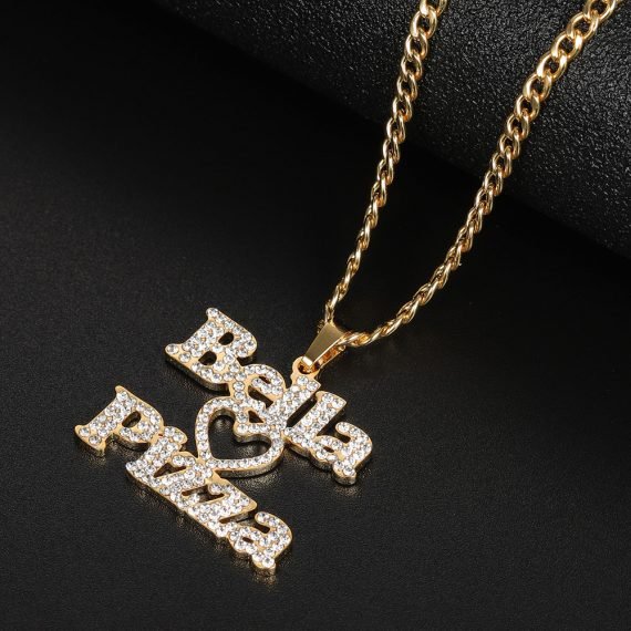 your favorite street food customizable crystal name necklace for men women